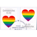 2017. Pride, AFA nr. 1899-1900, postfrisk Stemplet FDC