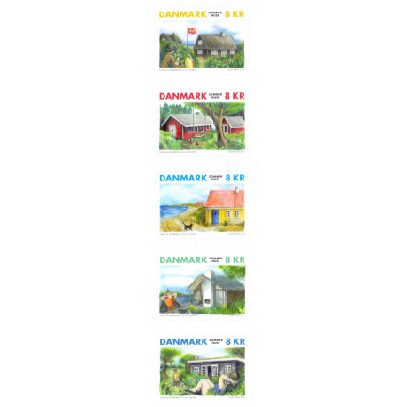 2017. Sommerhuse, AFA nr. 1911-15, postfrisk Stemplet FDC