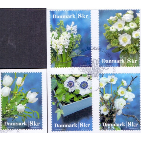 2017. Vinterblomster, AFA nr. 1916-20, postfrisk Stemplet FDC