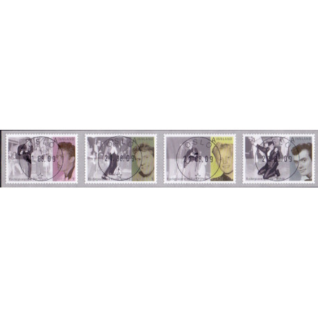 Norge. 2009. Norsk populærmusik. AFA nr. 1691-94 ** stemplet postfrisk FDC