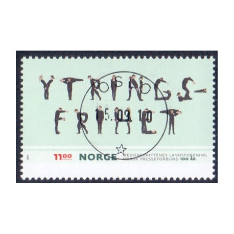 Norge. 2010. Medie og Pressefrobundet. AFA nr. 1729 **   stemplet postfrisk FDC
