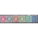 Norge. 1967-69. Posthorn stålstik. FLOUR AFA nr. 492F-501F ** (6) stemplet postfrisk FDC