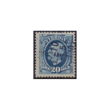 Sverige. 1911. Kong Oscar 20 Øre. AFA nr. 55 **  postfrisk stemplet FDC st,