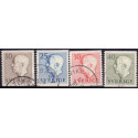 Sverige. 1954. Farve og suppleringsværdier, AFA nr. 396-99  postfrisk stemplet FDC st,