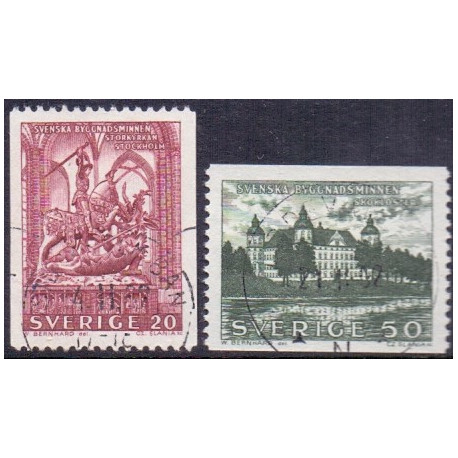 Sverige. 1962. Nationale bygningsværker I. AFA nr. 500-01 **  postfrisk stemplet FDC st,