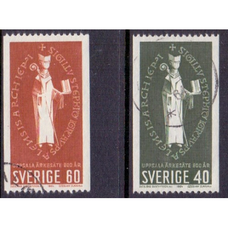 Sverige. 1964. Uppsala Ærkebispesæde. AFA nr. 523-24 **  postfrisk stemplet FDC st,