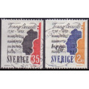 Sverige. 1968. Franz Berwalds død, 35 Øre-2 kr. AFA nr. 607-08 **  postfrisk stemplet FDC st,