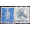 Sverige. 1970. Heraldik, 2,55-3 kr. FLOUR Alm papir AFA nr. 678-79 **     postfrisk stemplet FDC st,