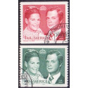 Sverige. 1976. Kong Carl XVI's bryllup. 1-1,30 kr. AFA nr. 951-52 **  postfrisk stemplet FDC st,