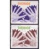 Sverige. 1976. Arbejderbeskyttelse 85 Øre-1 kr. AFA nr. 965-66 **   postfrisk stemplet FDC st,