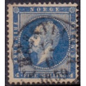 Norge. 1856-57. 4 Sk. Blå, AFA nr 4 stemplet  st. stemplet postfrisk