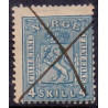 Norge. 1867-68. 4 Sk. Blå, AFA nr 14 * st. stemplet postfrisk