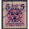 Sverige. 1916. Landestorm II 5+5/3 Øre. AFA nr. 89 **    postfrisk stemplet FDC st,