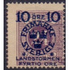 Sverige. 1916. Landestorm II 10+40/24Øre. AFA nr. 94 ** postfrisk stemplet FDC st,