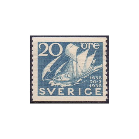 Sverige. 1936, Postvæsnets 300 år, 20 Øre. AFA 234 **  postfrisk stemplet FDC st,