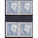 Sverige. 1957. Farveændringer og nye værdier, 2 vinkelsider, AFA nr. 433Dvo-433Dhn ** (2)    postfrisk stemplet FDC st,