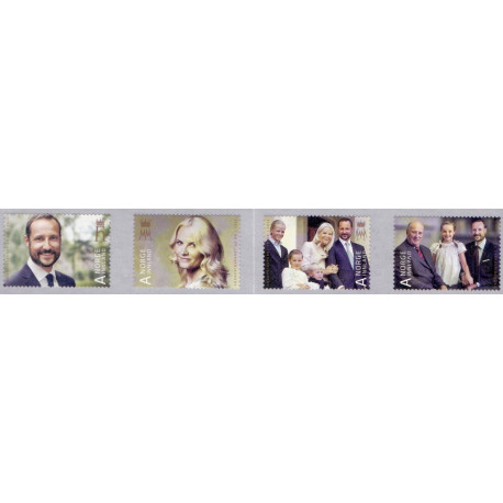 Norge. 2013. Kronprinparret 40 år. AFA nr 1817-20 **  stemplet postfrisk FDC