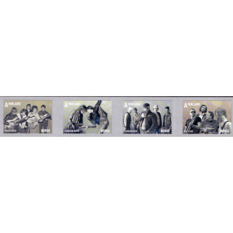 Norge. 2013. Populærmusik V. AFA nr 1825-28 **  stemplet postfrisk FDC