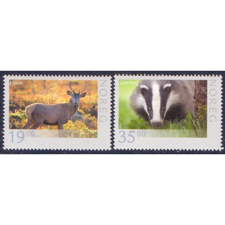 Norge. 2014. Vilde dyr i Norge. AFA nr 1833-34 ** stemplet postfrisk FDC