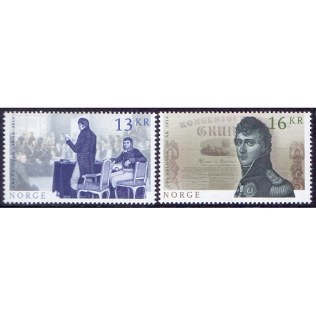 Norge. 2014. Grundloven 200 år. AFA nr 1848-51 **   stemplet postfrisk FDC