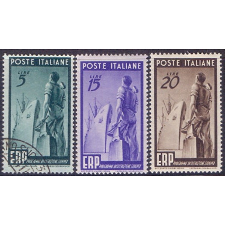 Italien 1949 Europas genopbygning AFA nr. 694-96 o/*