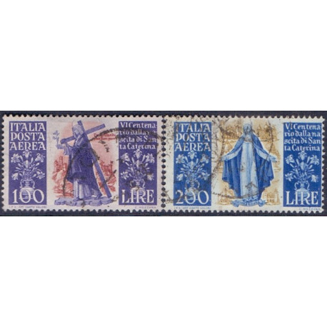 italy/Italien. Italien. 1948. St, Katharina Luftpost. AFA nr. 669-70 st.