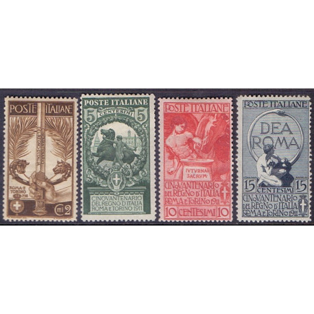 italy  Italien. 1911. Statsjubilæum. AFA nr. 93-96* (AFA 975 **)