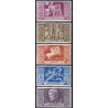 italy     Italien. 1937. Kejser Augustus, luftpost. AFA nr. 518-22 * (AFA 1150 **)