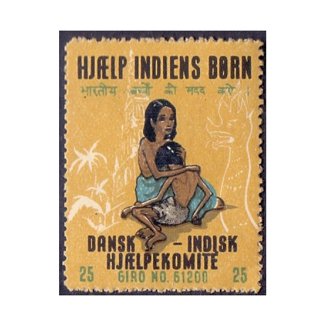 DK Mærkater/Cinderella: Hjælp Indiens børn dansk-indisk hjælpekomite NHM/**