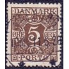 Porto 1921-5.  5 Øre brun LUKSUS stemplet