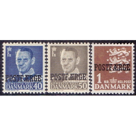 Danmark Postfærge 1949. nye værdier AFA nr. 34-36  **/MNH  stemplet/used