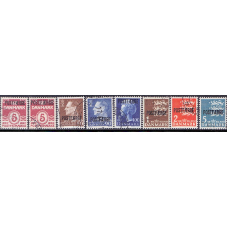 Danmark Postfærge 1967-75. Suppleringsværdier AFA nr. 44-50  **/MNH  stemplet/used