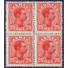1921-22. Chr. X. 25 Øre, i 4-blok AFA 126 **