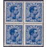 1921-22. Chr. X. 40 Øre, i 4-blok AFA 128 type I **