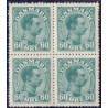 1921-22. Chr. X. 60 Øre, i 4-blok AFA 130 **/*