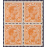 1925-26. Chr. X. 40 Øre, i 4-blok AFA 150 **