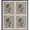 1918-20. Chr. X. 12 Øre, i 4-blok AFA 100 **