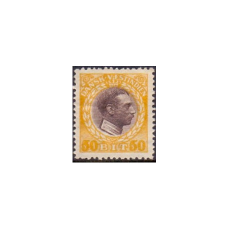 DWI. 1915-16 Kong Chr. X. 50 bit. AFA nr 51 **  /st.