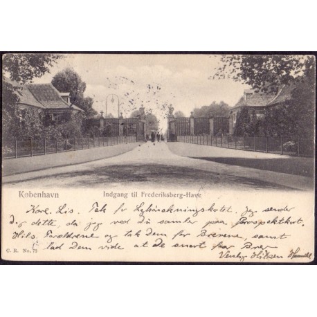 2000. Frederiksberg. Indgang til Frederiksberg Have, brugt (C.R. No 73)