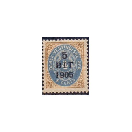 DWI. 1905. Provisorier 5 BIT/4 c. AFA nr 33 **  /st.