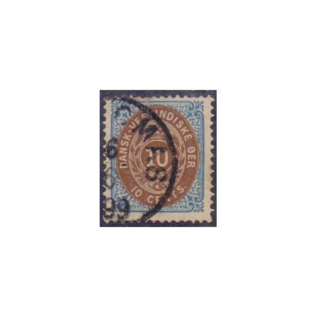 DWI. 1876-1901.  10 Cents, blå/mørkbrun. OMV RM.AFA nr 11y **   /st.