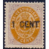 DWI. 1887. 1 CENT/7c lilla/gul. AFA nr 14 **    /st.