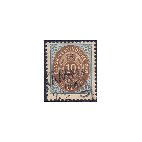 DWI. 1902. 8 CENT/10 c. RET RAMME. AFA nr 19 **   /st.