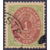 DWI. 1873-1902.  1 Cent, grøn/rødbrun AFA nr. 5 **  stempelt