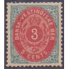 DWI. 1873-1902.  3 Cent, blå/rød, omvendt ramme AFA nr. 6y **, stemplet
