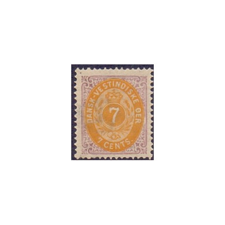DWI. 1873-1902.  7 Cents, lilla/gul AFA nr 8 **  / st