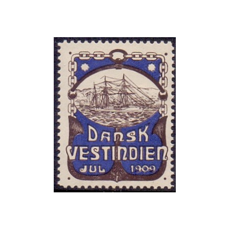 DWI. Julemærke 1909 **, st. brev/cover