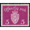 Norge. Tjenste. 1937-38. 5 Øre. AFA nr. 22 **     / st.
