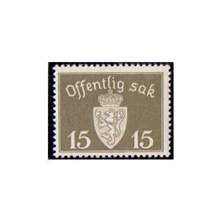 Norge. Tjenste. 1937-38. 10 Øre. AFA nr. 24 **     / st.