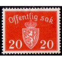 Norge. Tjenste. 1937-38. 20 Øre. AFA nr. 26 **      / st.